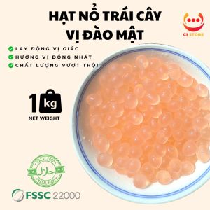 HẠT NỔ TRÁI CÂY VỊ ĐÀO MẬT | THẠCH TOPPING TRÀ SỮA TRÀ TRÁI CÂY MẬT ONG VGS