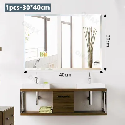 5Pcs/Set 12 x 12 HD Square Glass Mirror Full Length Wall Mirror Frameless Full Body Mirror Tiles Adhesive Mirror Adhesive Mirror Wall for Bedroom Living Room Bathroom Door