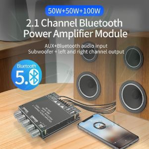 ZK-TB21 2.1 Channel Bluetooth Amplifier – Portable Digital Audio Module 160W*2 + 220W Subwoofer for Home & Car