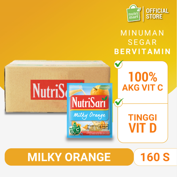 NutriSari Milky Orange 160 Sachet - Minuman Buah Vitamin C