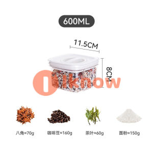 Tôi biết nhà bếp hộp lưu trữ thực phẩm khóa xoắn niêm phong chân không kín container xếp chồng lên nhau trong suốt tupperrware bekas kedap udara 密封