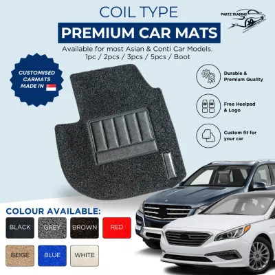 (PM CAR MODEL) Premium Customized Single Color Carmat (1pc/2pcs/3pcs/5pcs) | Carmats / Car Mats / Car Carpets / Carpets / Coil Mats / Nomad Mats / Car Floor Mats | Antislip Waterproof