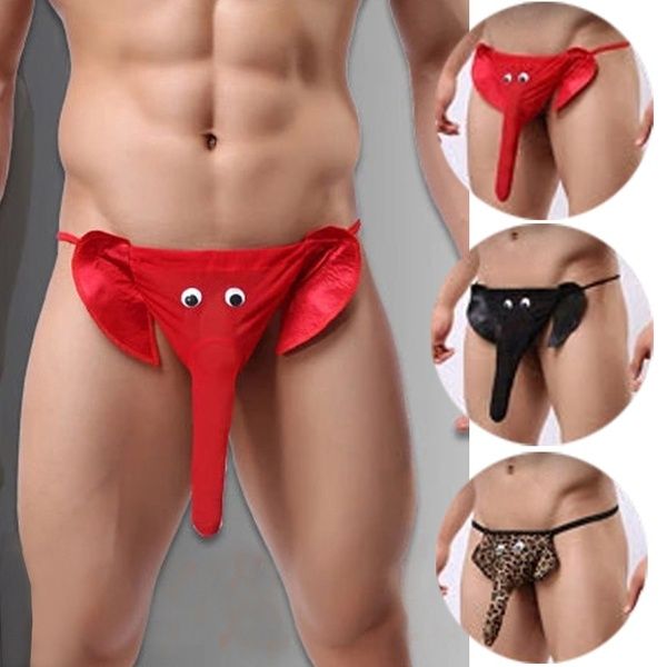 Men Novelty Elephant G-strings Thongs Panties Underwear Briefs