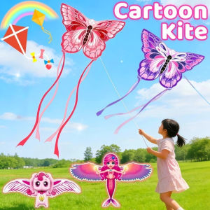 Kids Cartoon Kite Flying Toy Handheld Reel Easy Fly Matibay Outdoor Beach Park Family Play