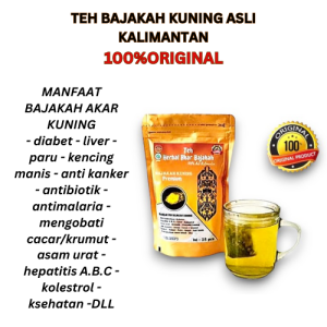Teh Celup bajakah kuning Kemasan Pouch Isi 25