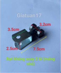 Bánh xe treo mái xếp 2 vòng bi 4 vòng bi dùng cho Máng nhỏ 3x4cm Máng lớn 3x6cm