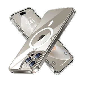 【Super low price】Clear Magnetic Case For Apple iPhone 13 14 11 12 15 Pro Max Plus 13 12 Mini XS Max XR 8 7 SE SE2 With Magsafe Transparent Cover