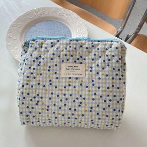 SIERWU Women Storage Organizer Cotton Floral Toilet Bag Female Handbags Makeup Bag Cosmetic Pouch