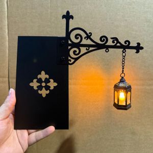 TIEZI STUDIO Warm White Light Bookshelf Lantern Light Vintage Metal Decorative LED Book Nook Lamp Creative Dark Style Library Night Light Halloween Party