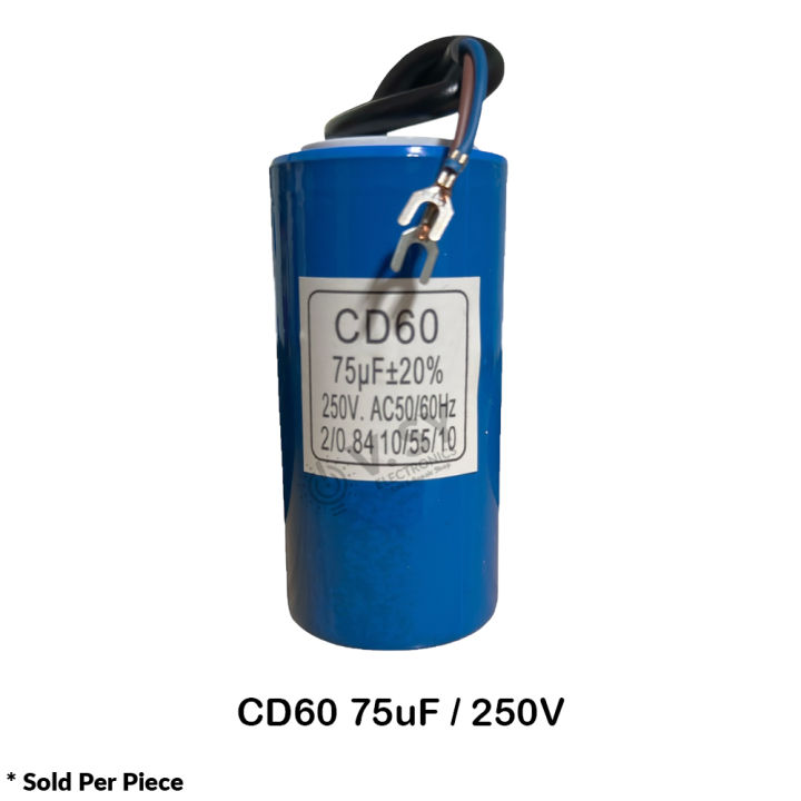 LANTRO JS 75uF 250V AC Start Capacitor - CD60 Motor Capacitor For AC, Compressors & Motors