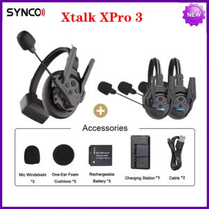 New! SYNCO Xtalk XPro Series X1 X2 X3 X4 X5 2.4G Full-Duplex Single-Ear Reduction Remote Wireless Intercom Headset 500m Transmission