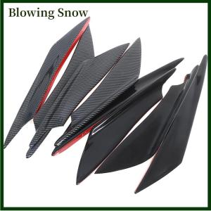 Blowing กันชนรถคาร์บอนไฟเบอร์4ชิ้นครีบแยกคานาร์ดสปอยเลอร์มีดอากาศ