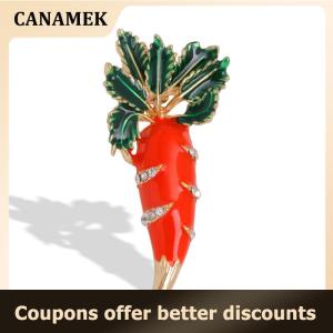 【 CANAMEK 】 Fashion Pearl Fruit Brooch Grape Cherry Pin Rhinestone Drip Oil Corsage Pineapple Pomegranate Lotus Flower Mushroom Brooches