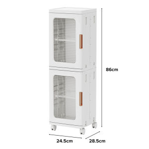 (JIJI.SG) KONRAD Foldable Cabinet / Stackable / Transparent / Storage / Castors