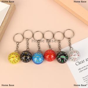 [COD] Home Base Round Shape Small Mini Survival Compasses For Outdoor Camping Hiking Travel Precision Dial Ball Keychain
