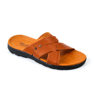 Sandal Slide Pria Bahan Kulit Working W-02 Sandal kasual pria dewasa Sandal Selop