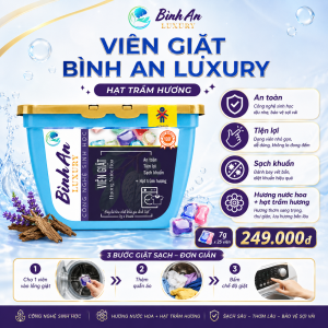 Viên Giặt Bình An Luxury Hạt Trầm Hương Hộp 25 Viên – Tiện Lợi Làm Sạch Và Lưu Hương Quần Áo