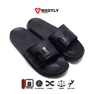 Rootly - Sandal Selop Pria Full embos Super Black