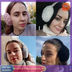 Graceful Portable Folding Winter Warm Earmuffs Fashion Solid Color Earflap Outdoor Cold Protection Soft Plush Ear Warmer