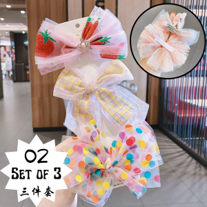 AIDA 3pcs/set Baby Hairband Lace Bow Flower Baby Girl Headbands Kids Elastic Newborn Children Headwear 婴儿发带发箍发饰