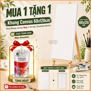 [MUA 1 TẶNG 1]  Khung Toan Canvas Marie’s Vải Cao Cấp Căng Sẵn - Tặng Màu Vẽ – Toan Vẽ Tranh Acrylic Sơn Dầu Màu Nước