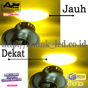 Lampu LED Depan Motor Mobil VINYX D2 H4 Laser 2 Warna Kuning Putih AC/DC 20 Watt