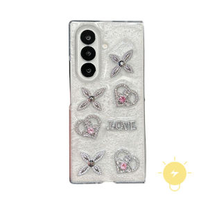 For Z Fold 8 Ultra Case TPU Heart Chain 3D Phone Case For SAMSUNG Galaxy Z Fold 8 7 6 5 4 Cover Aesthetic Korean Cute