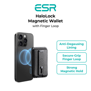 ESR HaloLock Magnetic Wallet with Finger Loop