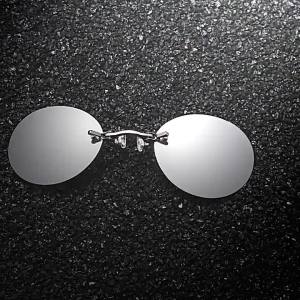 LZD  Frameless round   Polarized Nasal Sunglasses   Matrix Morpheus Mini Clip Sunglasses