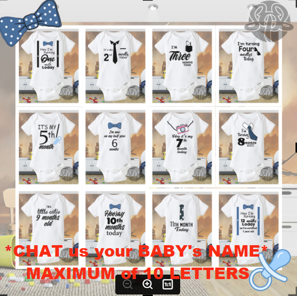 Baby boy best sale milestone onesies