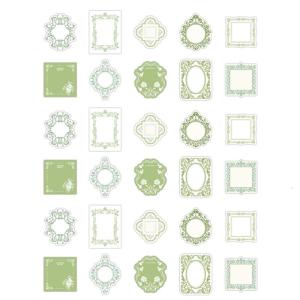 30 Sheets Framework Notepads Decoration Paper Memos Pad Aesthetic Notepads Craft Paper Retro Message Notes Paper