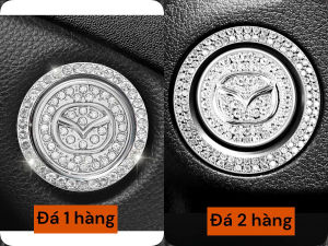 Combo (mua 1 tặng 1) Vòng Đá và Logo Trang Trí Nút Khởi Động START STOP Của Xe Hơi Bằng Đá Cực Sang Trọng otofunmoclan