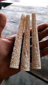 pipa rokok tulang full ukir ornament 3d