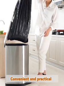 Drawstring Trash Bag Bigger Thicker Strong Durable Multi-Size Eco-Friendly Drawstring Garbage Bags
