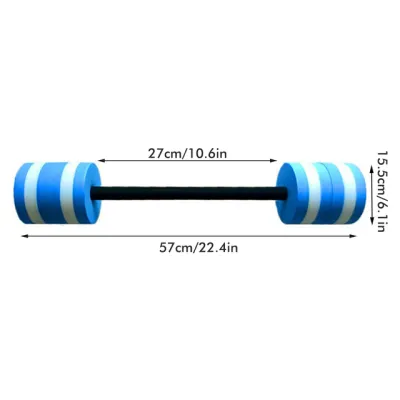 【Limited Quantity】 Aerobics Dumbbell Water Aquatic Barbell Pool Aqua Exercise Fitness Eva Barbell Foam Aqua Dumbbells Automatic Swimming Pool Float