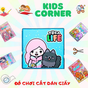 Đồ Chơi Thủ Công Ngôi Nhà Búp Bê Bằng Giấy Của Công Chúa Tocaboca Học Liệu Bóc Dán Thông Minh H32