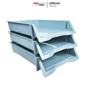 Topla Rak Penyimpanan Dokumen Pastel Warna-Warni - Organizer Meja Kantor Praktis
