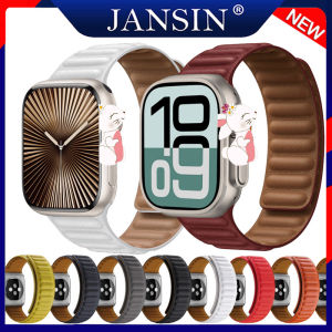 Leather Link Strap Original Magnetic Loop for Apple Watch 10 Band Ultra 2 1 49mm 45mm 41mm 44mm 40mm 42mm 38mm iWatch Series ultra 10 9 8 7 6 SE 5 4 321 Bracelet