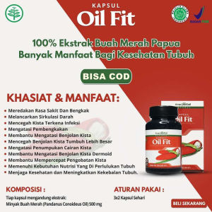 OilFit Oil Fit Asli Terlaris Isi 50 Kapsul Estrak Minyak Buah Merah Papua Multi Khasiat Herbal Original BPOM HALAL MUI