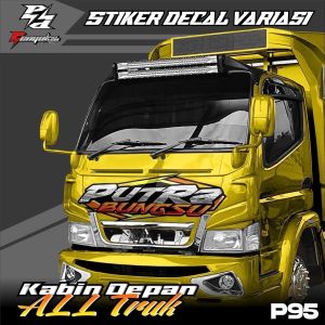 Stiker kabin depan Truk Berkualitas. CanterDyanaRagasaUmplungGiga