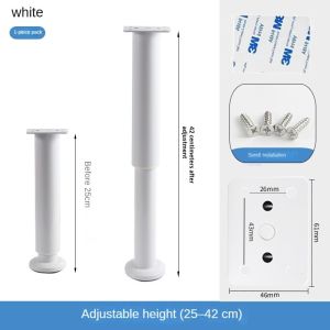 Adjustable Furniture Legs Heavy Duty Steel Cabinet Feet 80-420mm Anti-Slip Rubber Base For Sofa Bed Table