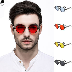 【small chrysanthemum】Classic Gothic Steampunk Style Round Sunglasses Men Women Retro Round Sun Glasses Anti Blue Light Glasses UV400