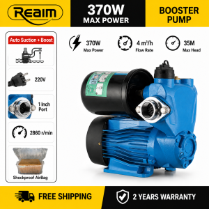 REAIM Automatic Booster Pump Jet Pump Jetmatic Water Pump 600W/370W Hot and Cold Water