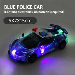 Childrens LED Music Light Inertia Glide Police Car Toy Car Electric Sports Car Model Toys Creative Educational Toy For Kids Boy