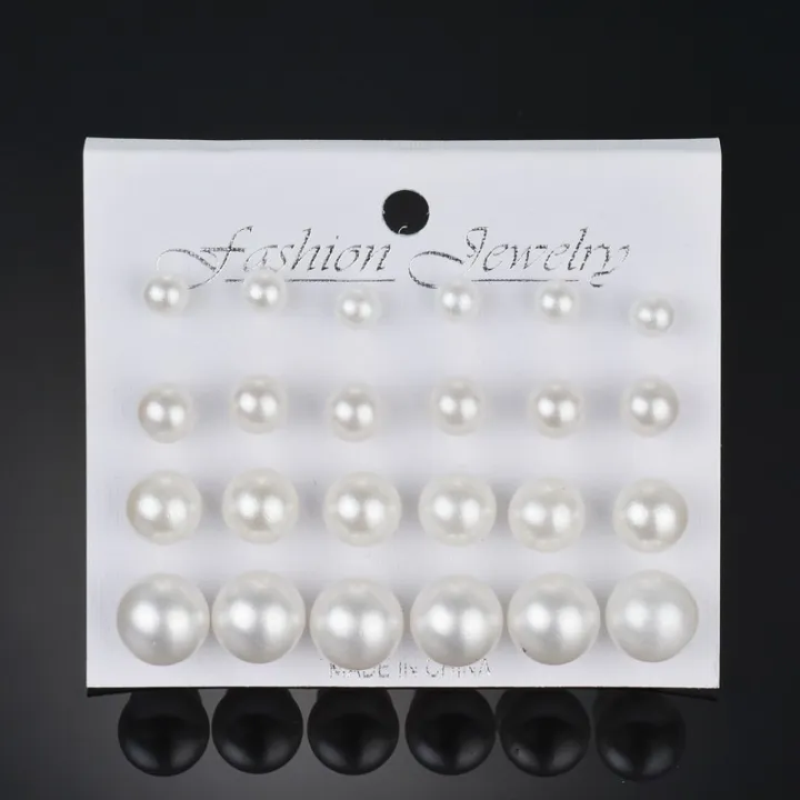 12%20Pairs%20White%20Simulated%20Pearl%20Earrings%20Set%20for%20Women%20Jewelry%20on%20Ear%20Ball%20Stud%20Earrings%20Kit%20-%20Image%203