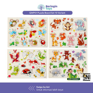 Beringin Toys Mainan Edukasi - Puzzle Board Set / Mainan Edukasi Anak Puzzle Kayu / Board Game / Puzzle