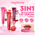 【New Shade】Glad2Glow POUT CANDY Lip Gloss Brightening Lip Serum Brightening Color Hydrate 3In1 Serum Lightweight. 