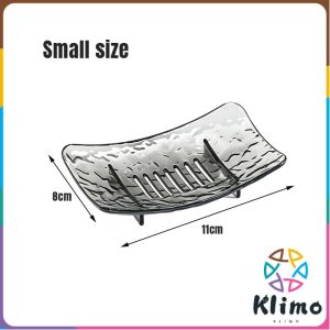 Klimo Plastic Soap Dish Drain Hole Non‑Slip Base Soap Holder Tray For Bathroom Home Gym Travel