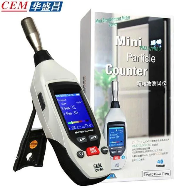 PARTICLE COUNTER CEM INSTRUMENTS DEBU DUST TESTER DT-96 MONITOR PM2.5 ...