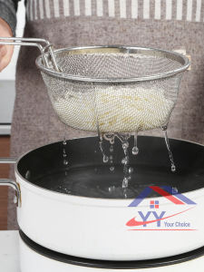 Stainless Steel Square/Round Shape Mesh Skimmer with Handle/Frying Cage/Food Colander/Fine mesh/Filter Scop